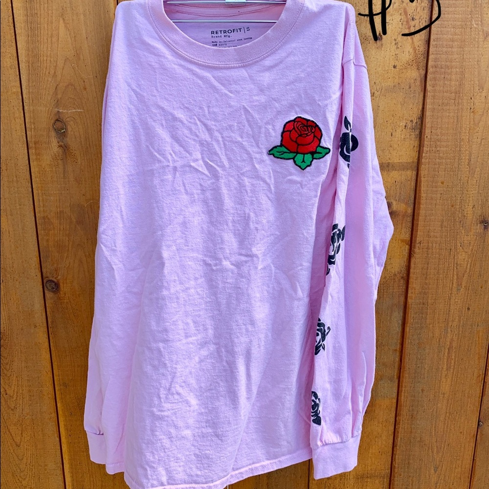 Rose long sleeve graphic tee